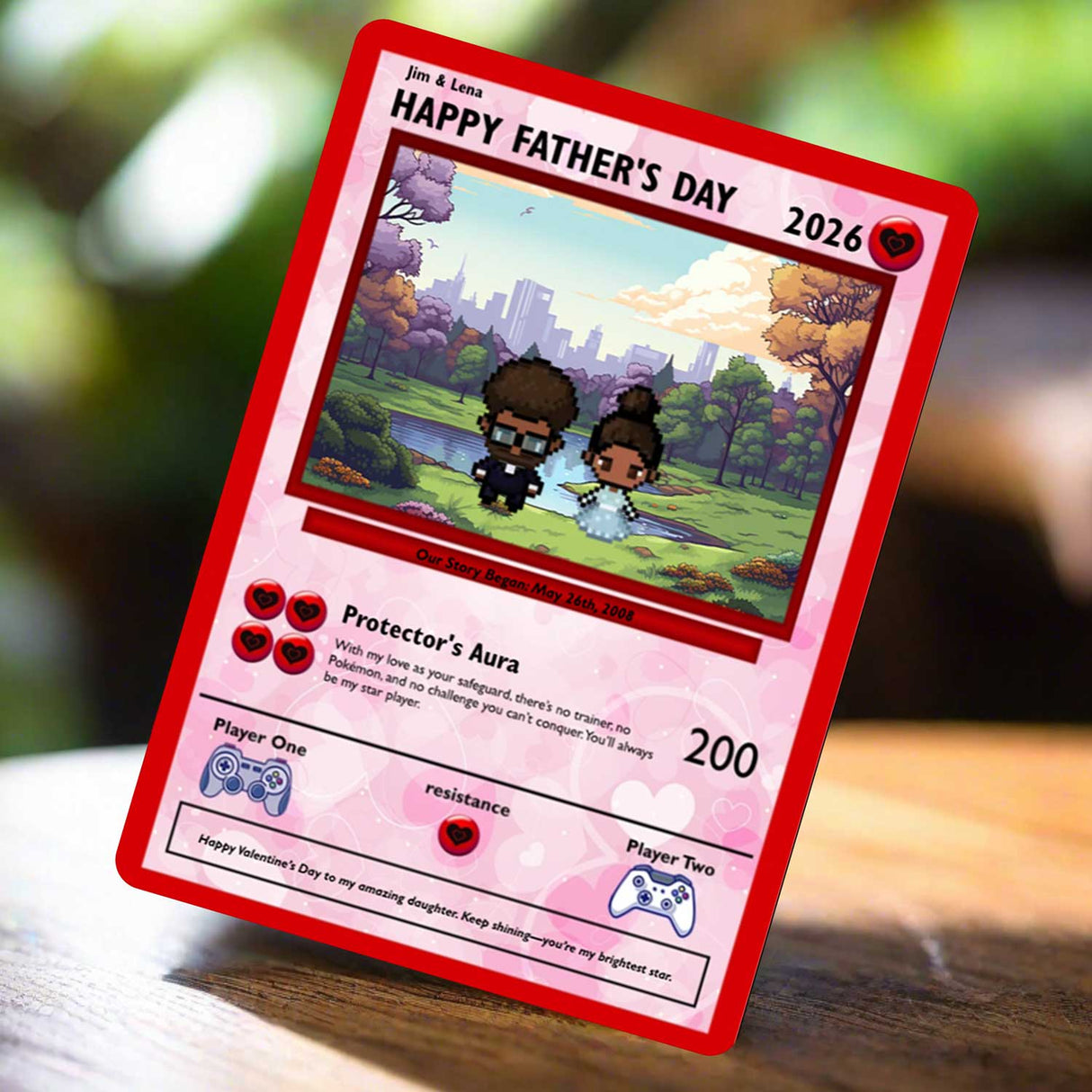 Carte papa à fille - Construisez la vôtre