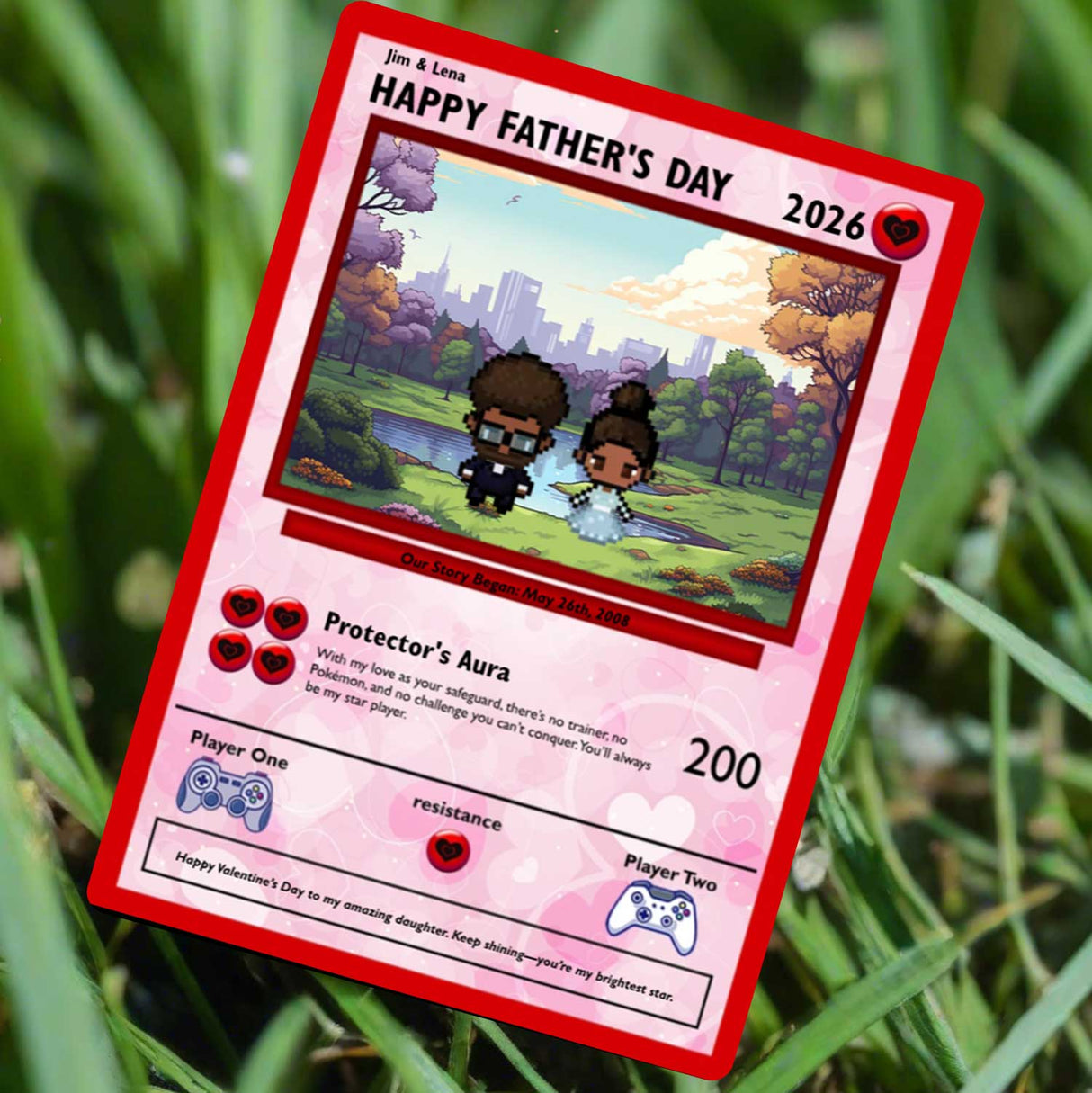 Carte papa à fille - Construisez la vôtre