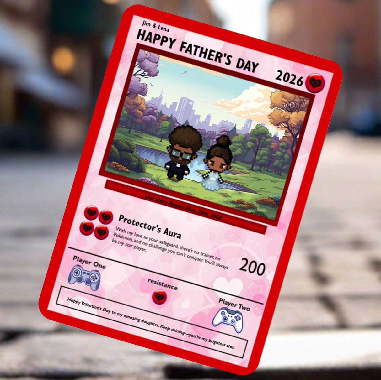 Carte papa à fille - Construisez la vôtre